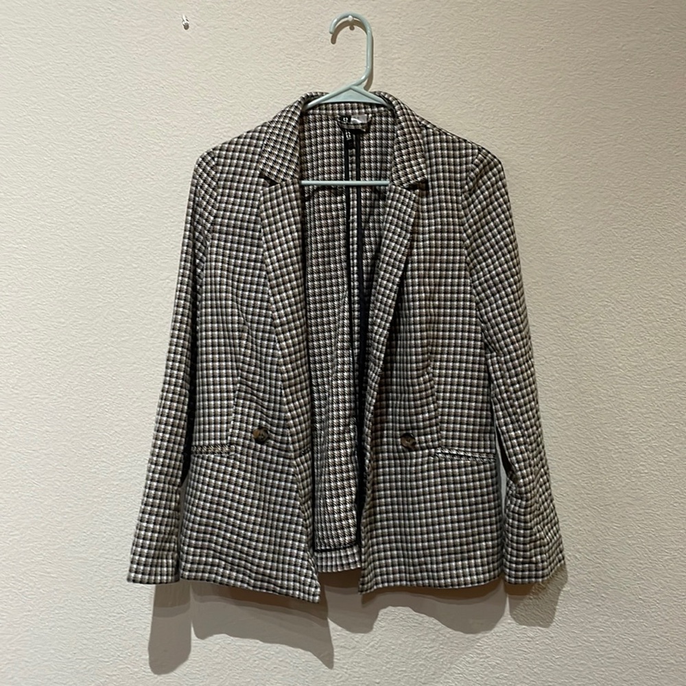 Houndstooth print blazer